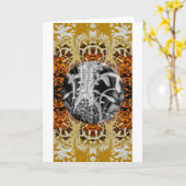 Carte de vœux pliée 5"x7" (Fleur jaune)