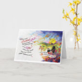 Carte de voeux pliée 5"x7" dédiée à Dieu/Amant (Fleur jaune)