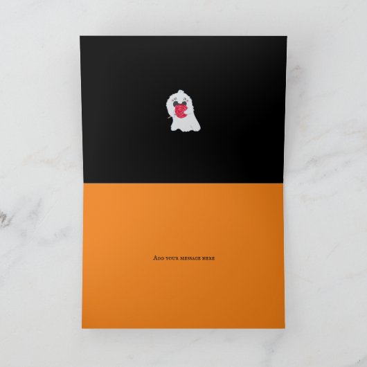 Carte de vœux pliée 5" x 7" "Pas de farces, juste  (Intérieur)