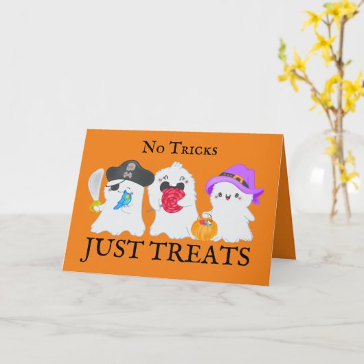 Carte de vœux pliée 5" x 7" "Pas de farces, juste  (Fleur jaune)