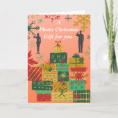 Carte de vœux pliée 5" x 7" pour militaires (Devant)