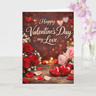 Carte de vœux pliée "À jamais votre Saint-Valentin