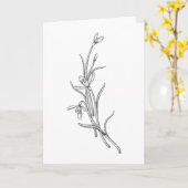 Carte de voeux pliée à la feuille de neige tirée à (Fleur jaune)