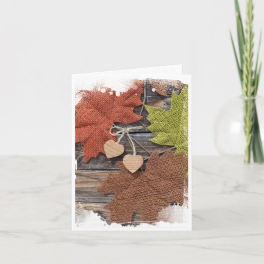 Carte de vœux pliée à l'automne (Devant)