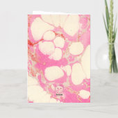 Carte de voeux pliée à l'huile de marbre (Verso)