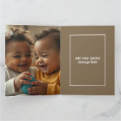 Carte de vœux pliée Ajouter deux photos et texte (Intérieur)