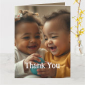 Carte de vœux pliée Ajouter deux photos et texte (Fleur jaune)