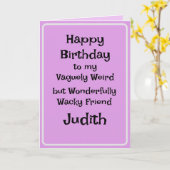 Carte de voeux pliée ami (Fleur jaune)