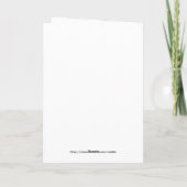 Carte de vœux pliée Amour de chiot (Dos)