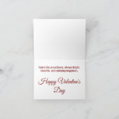 Carte de vœux pliée amour tournesol (Intérieur)