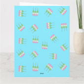 Carte de vœux pliée Anime Blue Pastel Dango (Dos)