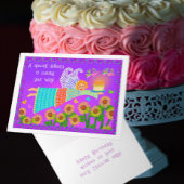 Carte de voeux pliée Anniversaire Ange