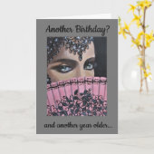 Carte de voeux pliée Anniversaire lunaire (Fleur jaune)