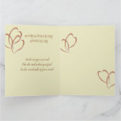 Carte de voeux pliée : Anniversaire Mariage 49E (Intérieur)