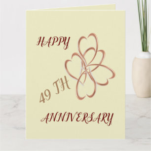 Carte de voeux pliée : Anniversaire Mariage 49E