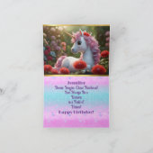 Carte de voeux pliée Anniversaire Unicorn Enchanta (Intérieur)