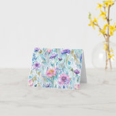 Carte de vœux pliée aquarelle Fleur sauvage (Fleur jaune)