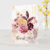 Carte de voeux pliée aquarelle Floral Arrangement (Fleur jaune)