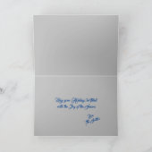 Carte de voeux pliée au ruban de l'ornement (Intérieur)