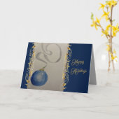 Carte de voeux pliée au ruban de l'ornement (Fleur jaune)