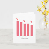 Carte de voeux pliée aux bougies (Fleur jaune)