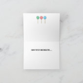 Carte de vœux pliée aux flamants roses amusants (Intérieur)