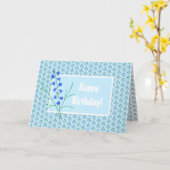 Carte de voeux pliée aux fleurs de crocus bleu (Fleur jaune)