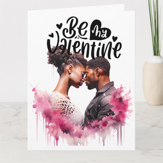 Carte de vœux pliée avec amour (Devant)