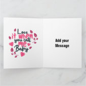 Carte de vœux pliée avec amour (Intérieur)