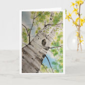 Carte de vœux pliée avec aquarelle originale (Fleur jaune)