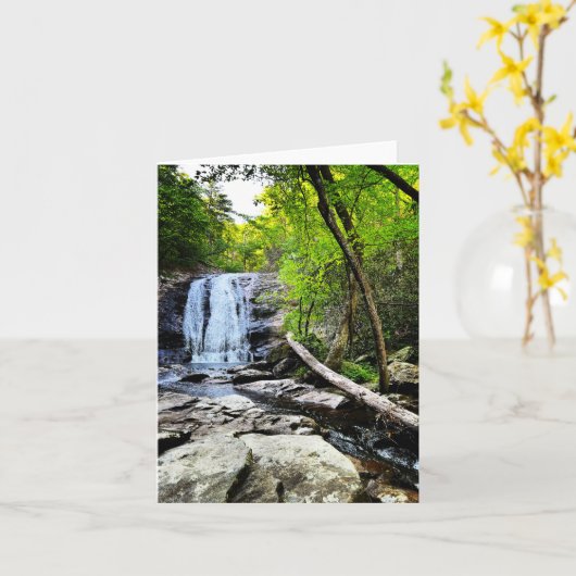 Carte de voeux pliée avec cascade (Fleur jaune)