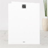 Carte de vœux pliée avec Écriture  (Dos)