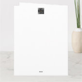 Carte de vœux pliée avec Écriture  (Dos)