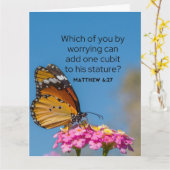 Carte de vœux pliée avec Écriture Sainte  (Fleur jaune)