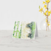 Carte de voeux pliée avec illustration originale (Fleur jaune)