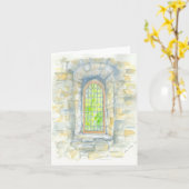 Carte de voeux pliée avec illustration originale (Fleur jaune)