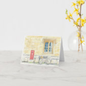 Carte de voeux pliée avec illustration originale (Fleur jaune)