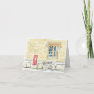 Carte de voeux pliée avec illustration originale