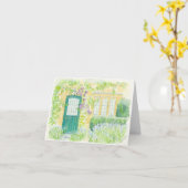 Carte de voeux pliée avec illustration originale (Fleur jaune)