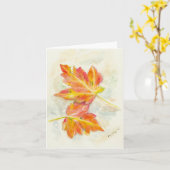 Carte de voeux pliée avec illustration originale (Fleur jaune)