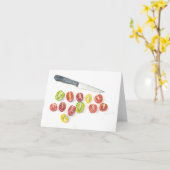 Carte de voeux pliée avec illustration originale (Fleur jaune)