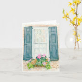 Carte de voeux pliée avec illustration originale (Fleur jaune)