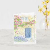 Carte de voeux pliée avec illustration originale (Fleur jaune)