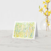 Carte de voeux pliée avec illustration originale (Fleur jaune)