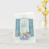 Carte de voeux pliée avec illustration originale (Fleur jaune)