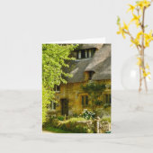 Carte de voeux pliée avec motif Angleterre (Fleur jaune)