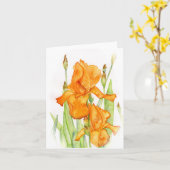 Carte de voeux pliée avec motif fleur (Fleur jaune)