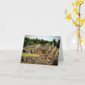 Carte de voeux pliée avec motif photo d'Angleterre (Fleur jaune)