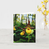 Carte de voeux pliée avec photo fleur sauvage (Fleur jaune)