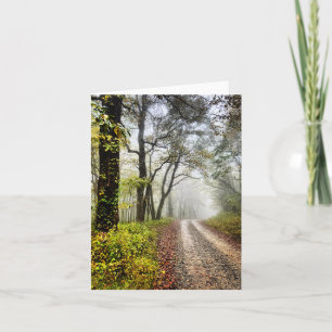 Carte de voeux pliée avec photo originale en bois